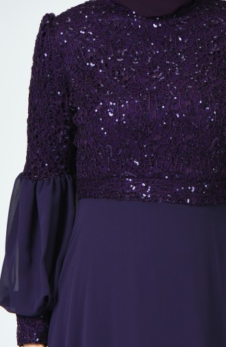 Robe de Soirée à Paillettes  5238-02 Pourpre 5238-02