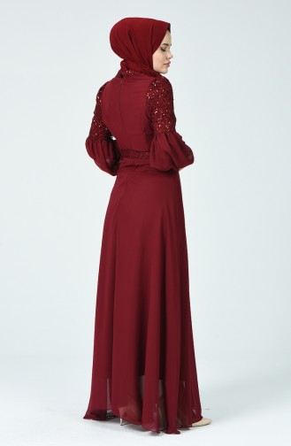 Claret red İslamitische Avondjurk 5238-03