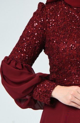 Robe de Soirée à Paillettes 5238-03 Bordeaux 5238-03