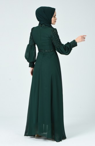 Smaragdgrün Hijab-Abendkleider 5238-04
