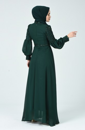 Robe de Soirée à Paillettes 5238-04 Vert émeraude 5238-04