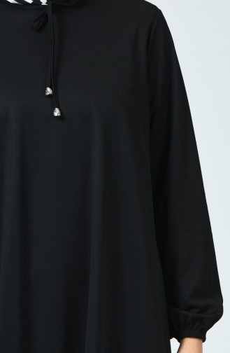 Kolu Lastikli Elbise 1811-01 Siyah