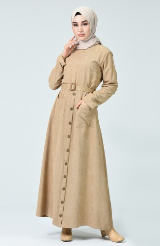 Mink Hijab Dress 9046-01