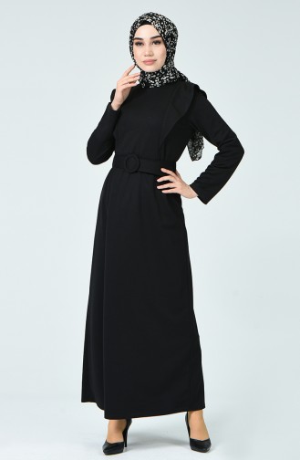 Belted Dress Black 1980-03