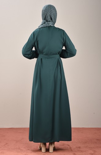 Smaragdgrün Hijab Kleider 10143-06