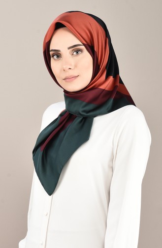 Karaca Rayon Scarf Emerald Green Brick 90640-01