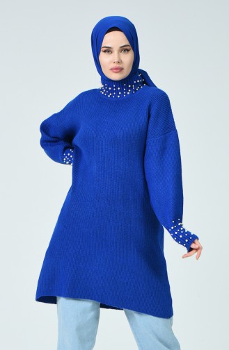 Triko İncili Kazak 0002-01 Saks