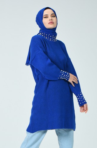 Triko İncili Kazak 0002-01 Saks