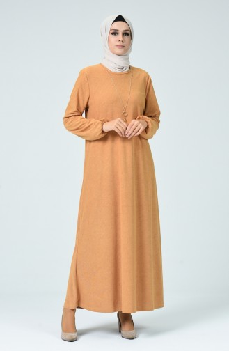 فستان أصفر خردل 0024-01