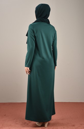 فستان أخضر زمردي 8112-04