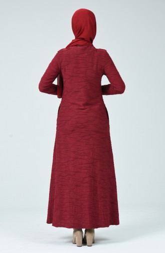 فستان أحمر كلاريت 0117-04
