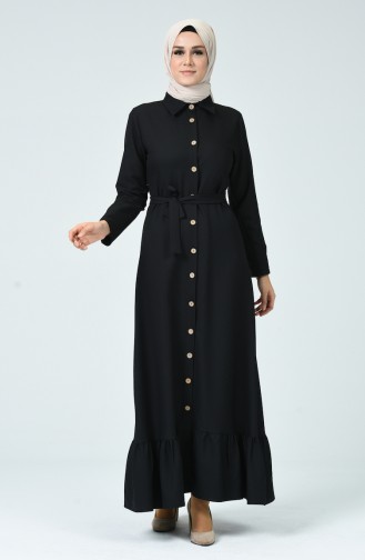 Robe Hijab Noir 4528-01