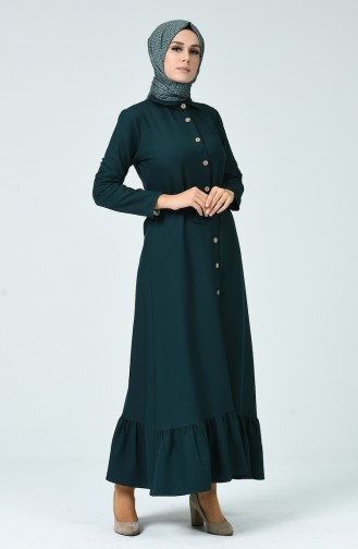 Emerald Green Hijab Dress 4528-02