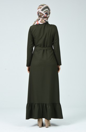 Khaki Hijab Dress 4528-03