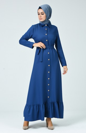 Indigo Hijab Dress 4528-05