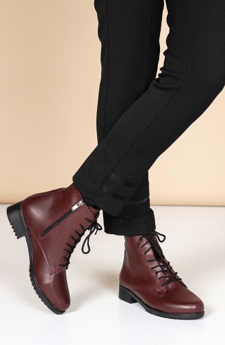 Claret Red Boots-booties 11177-17