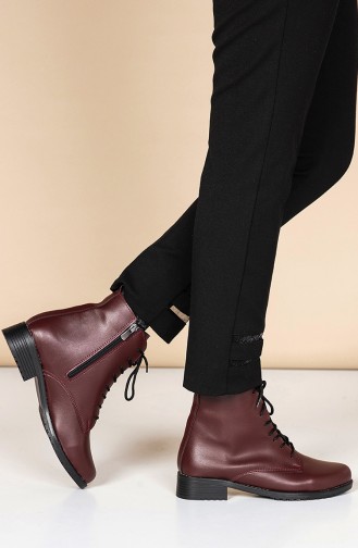 Claret Red Boots-booties 11177-17