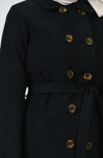 معطف طويل أسود 5001-01
