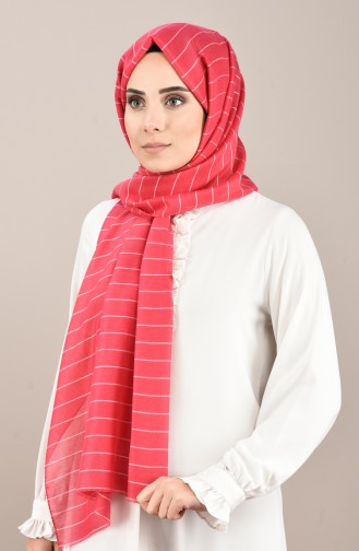 Striped Seasonal Shawl Fuchsia 901566-10