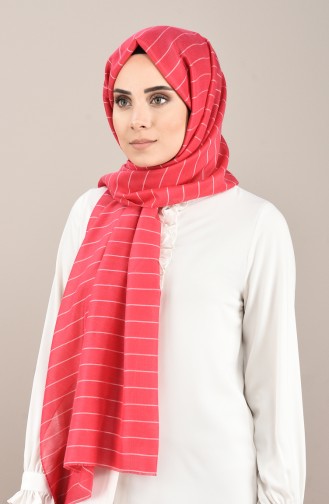 Striped Seasonal Shawl Fuchsia 901566-10