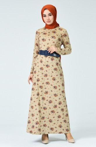 فستان بني مائل للرمادي 1330-01