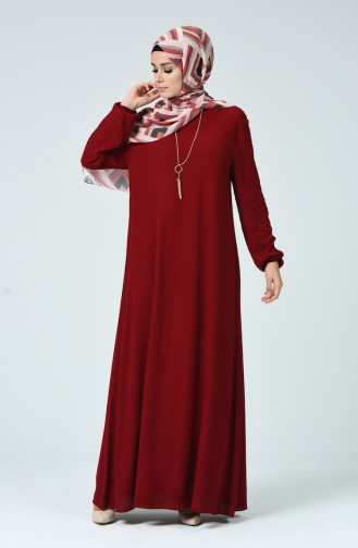 فستان أحمر كلاريت 0023-01