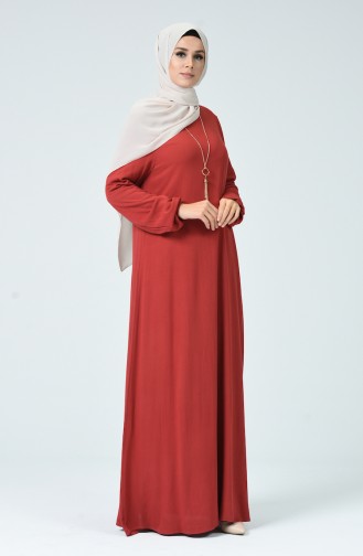 Dark Dusty Rose Hijab Dress 0023-04