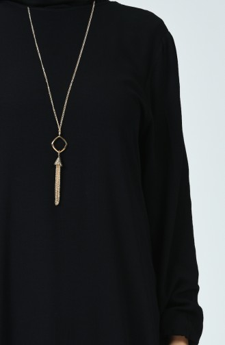 Robe Avec Collier  0023-05 Noir 0023-05