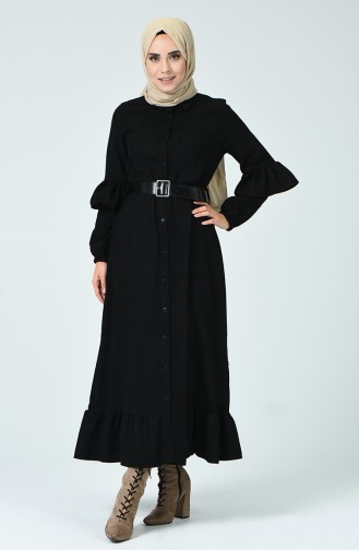 Black Hijab Dress 5019-04
