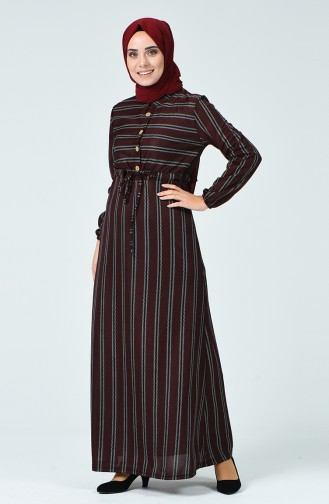 Plum Hijab Dress 1255-01