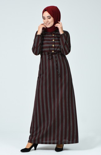 Plum Hijab Dress 1255-01