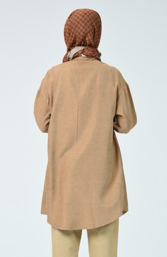 Fitilli Çıtçıtlı Tunik 2402-01 Camel