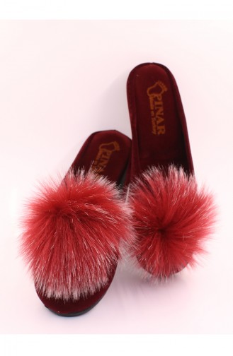 Claret red Woman home slippers 30-06