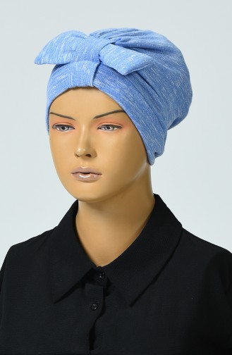 Bonnet Tricot a Noeud 0041-01 Bleu 0041-01