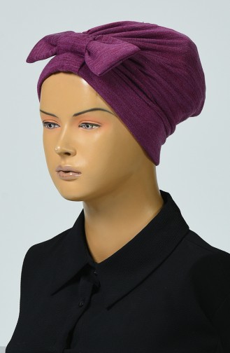 Bow Tie Tricot Bonnet Purple 0041-03