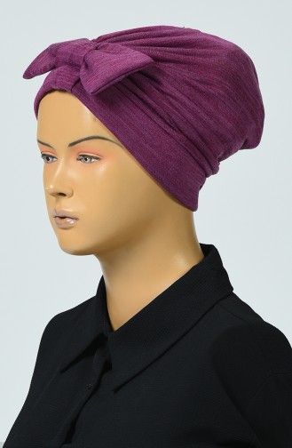 Bow Tie Tricot Bonnet Purple 0041-03