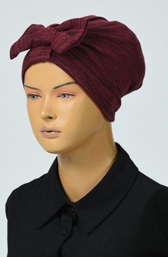 Bonnet Tricot a Noeud 0041-05 Bordeaux 0041-05