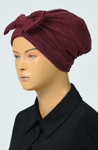 Bonnet Tricot a Noeud 0041-05 Bordeaux 0041-05