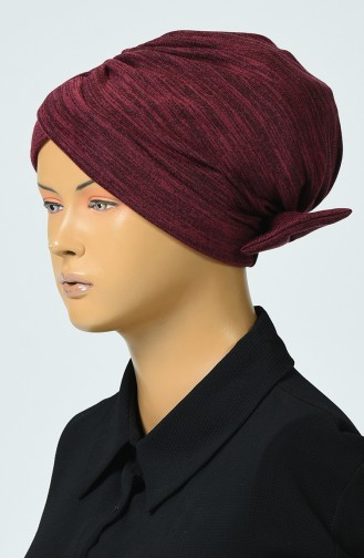 Bonnet Tricot a Noeud 0041-05 Bordeaux 0041-05