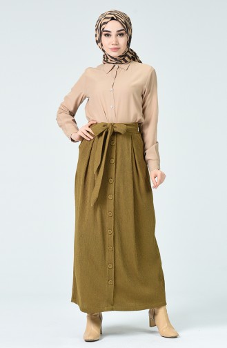 Oil Green Skirt 3110-01