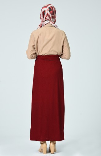 Buttoned Skirt 3110-05 Claret Red 3110-05