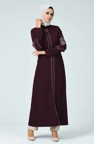 Besticktes Abaya 61280-05 Zwetschge 61280-05