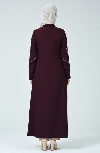 Besticktes Abaya 61280-05 Zwetschge 61280-05