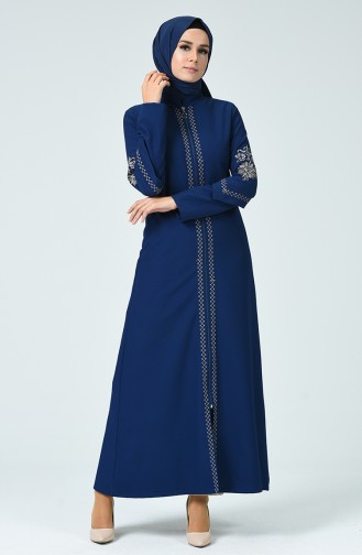 Abaya Brodée 61280-06 İndigo 61280-06