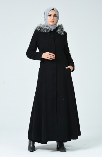 Abaya Brodée 61280-01 Noir 71201-01