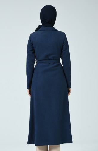 Geknöpftes Abaya aus Fleece 5001-03 Indigo 5001-03