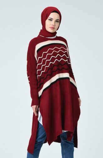 Claret red Poncho 1391-01