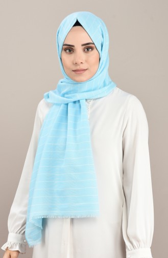 Striped Seasonal Shawl Baby Blue 901566-08