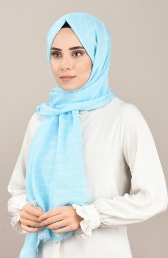 Striped Seasonal Shawl Baby Blue 901566-08