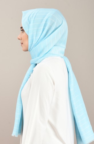 Striped Seasonal Shawl Baby Blue 901566-08